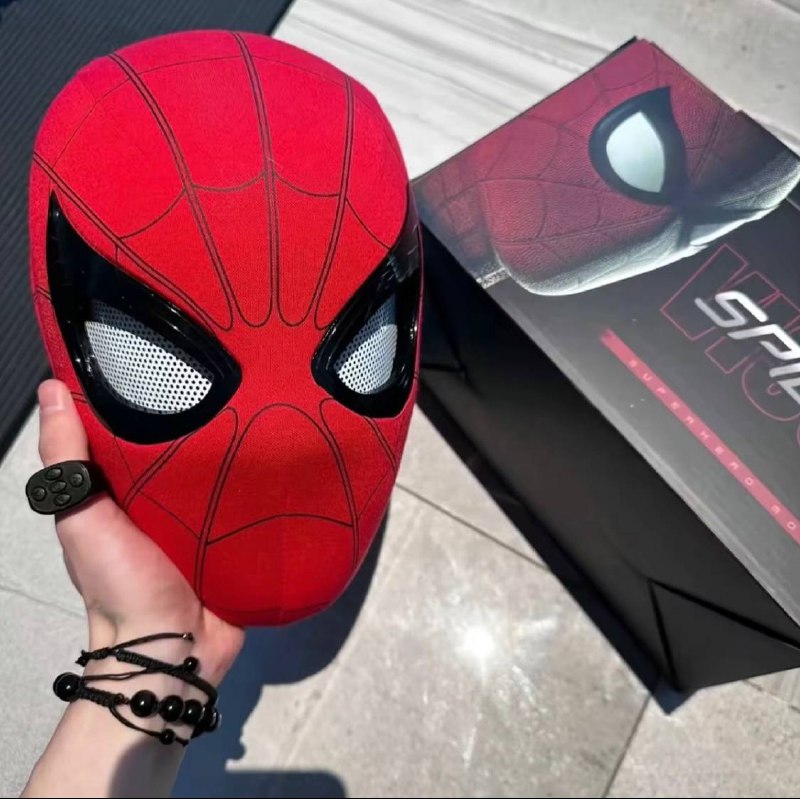 Superhero Mask-Wearable Electric Spider Hero Mask