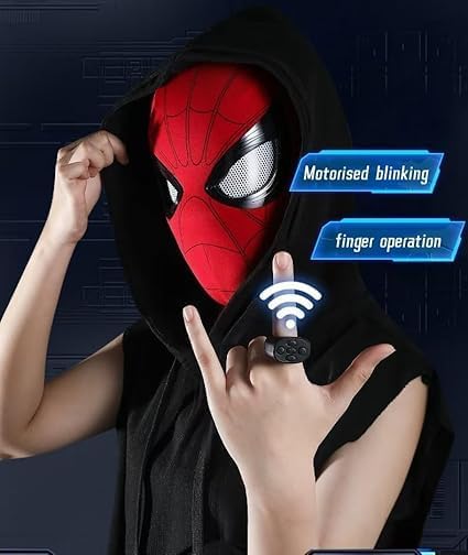 Superhero Mask-Wearable Electric Spider Hero Mask