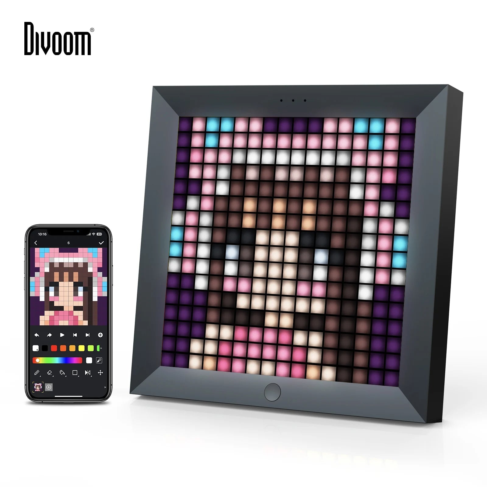 Divoom Pixoo 16x16 Pixel Art LED Display Gaming Room Decor